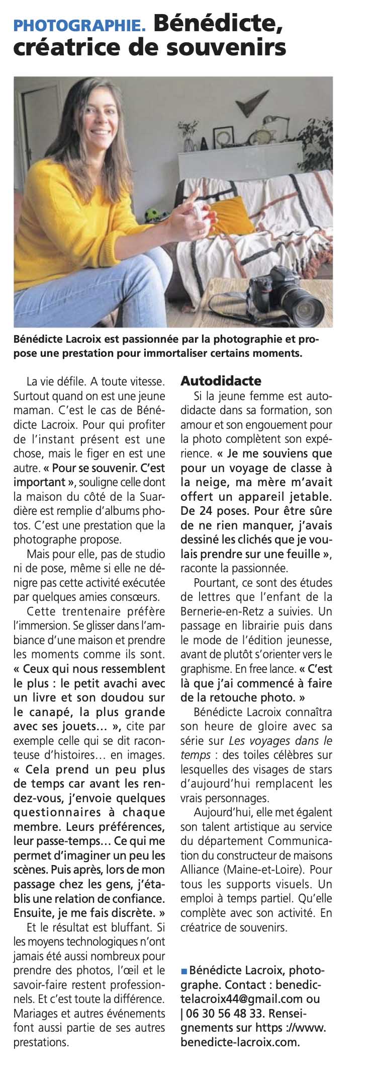 Interview Benedicte Lacroix Photographe Clisson